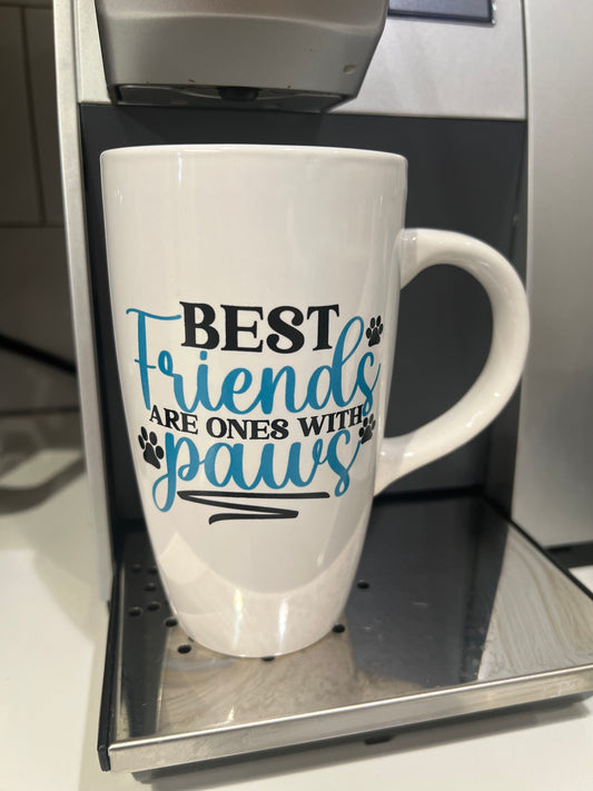 “Best Friends have Paws” Covered Mug