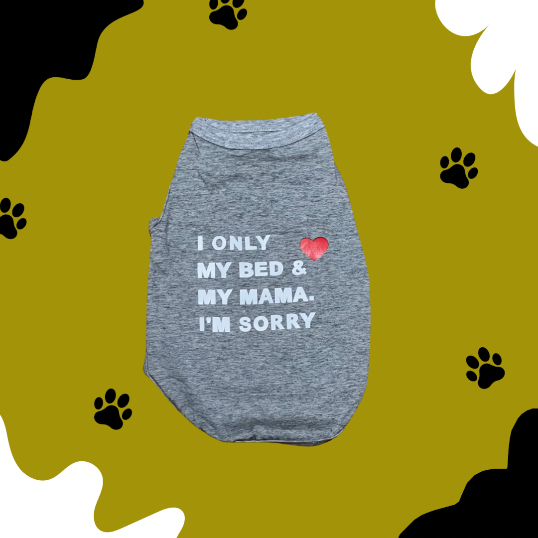 I Only Love My Bed & My Momma Pet Tee-Shirt