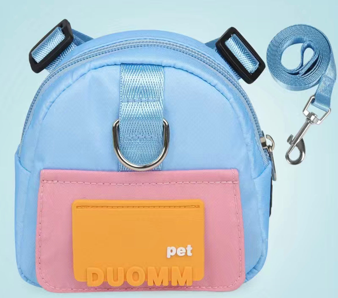 Large Pet Back Pack Harness + Leash